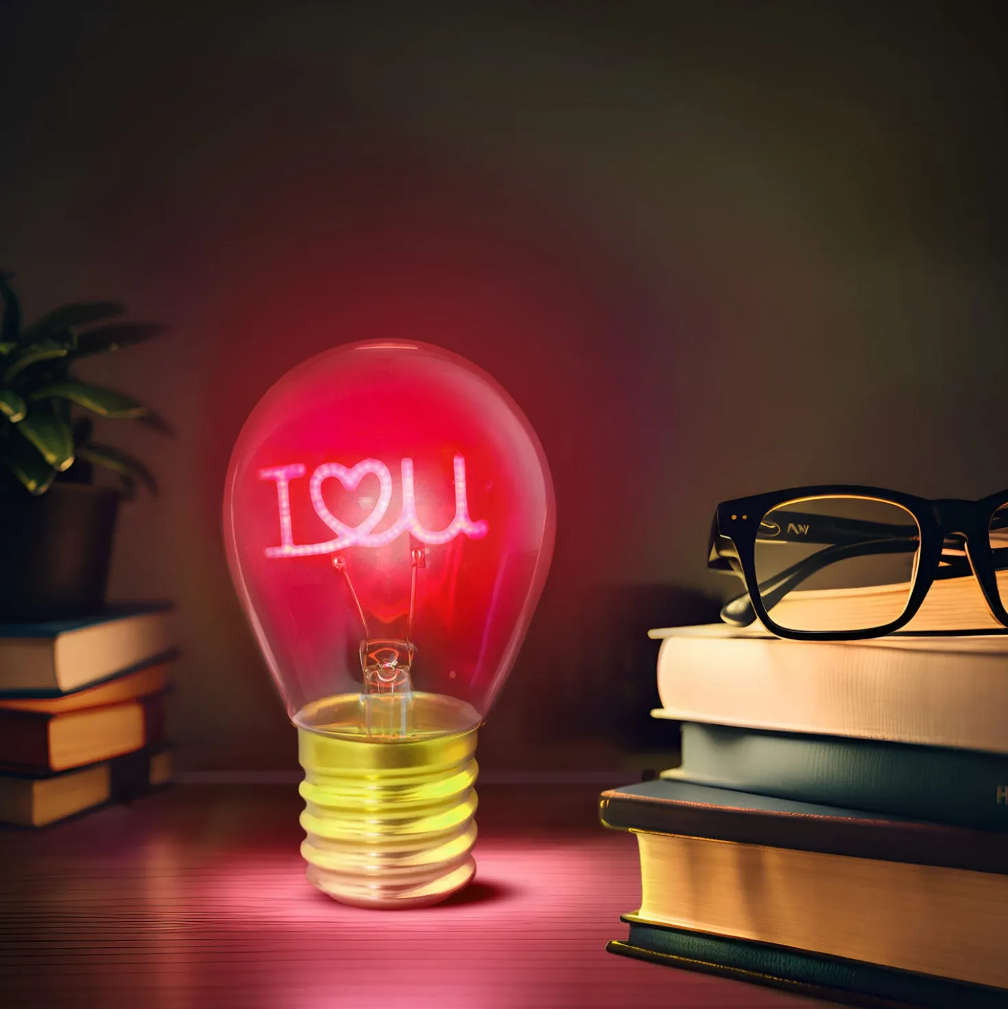 Lampadina decorativa led I love you ricaricabile
