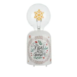 Lampadina decorativa natalizia Fiocco led ricaricabile