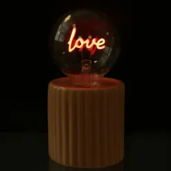 Lampadina decorativa natalizia Love led ricaricabile