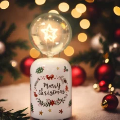 Lampadina decorativa natalizia Stella led ricaricabile
