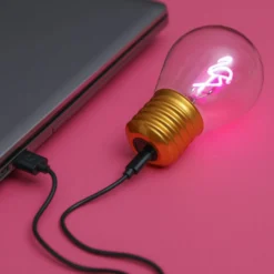 Lampadina fenicottero LED decorativa e ricaricabile