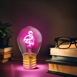 Lampadina fenicottero LED decorativa e ricaricabile