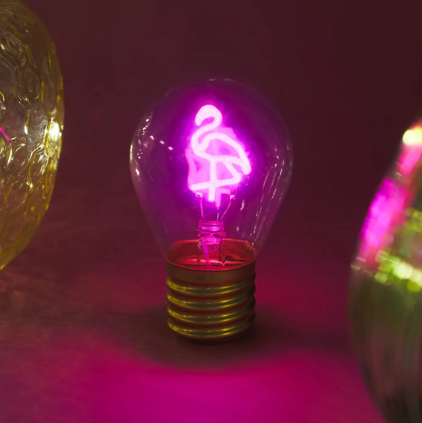 Lampadina fenicottero LED decorativa e ricaricabile