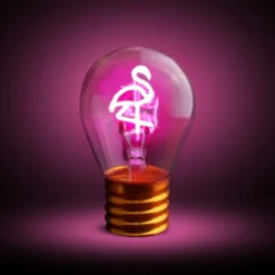 Lampadina fenicottero LED decorativa e ricaricabile