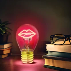 Lampadina labbra LED decorativa e ricaricabile