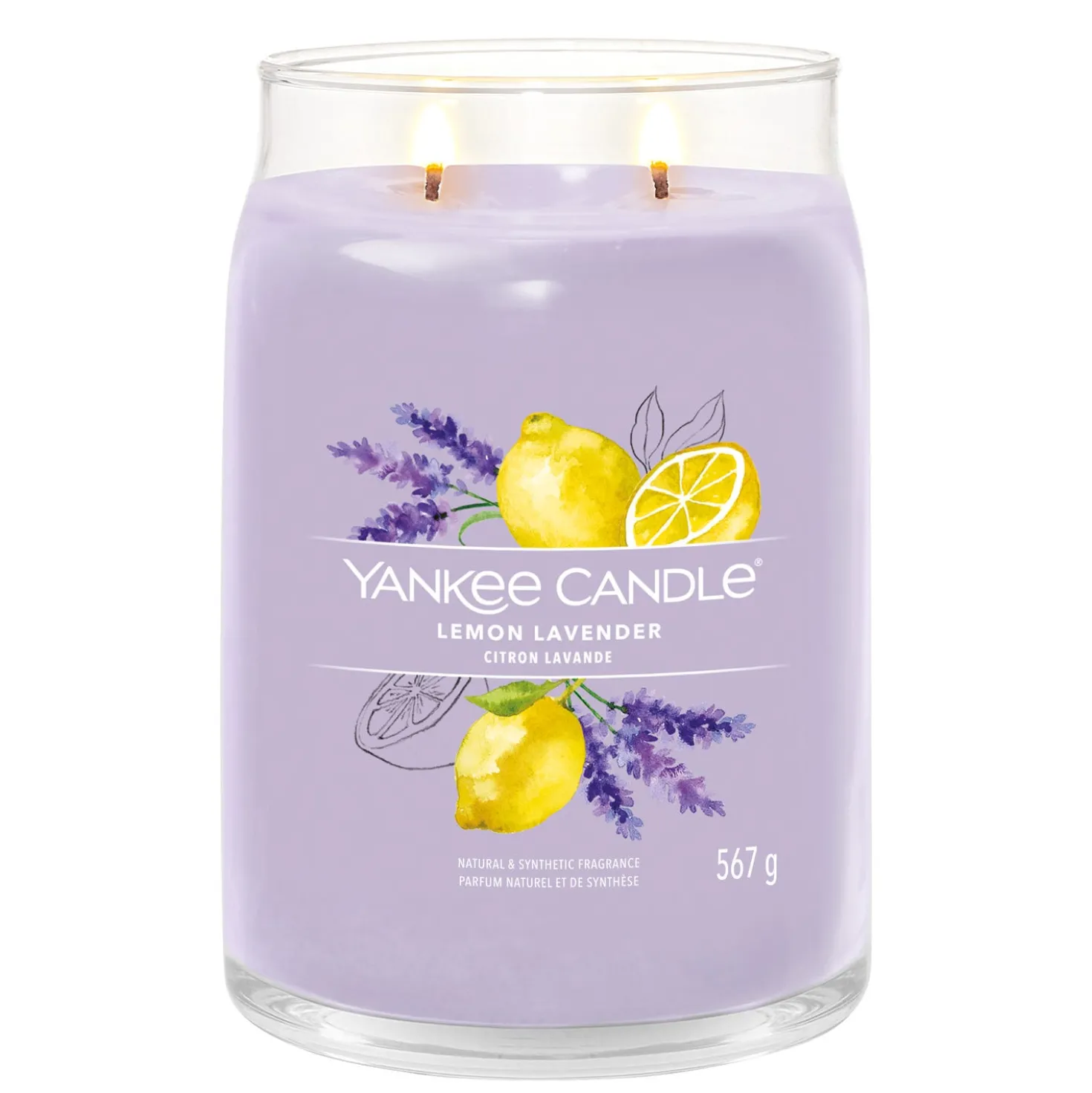Lemon Lavender, candela in giara grande Yankee Candle