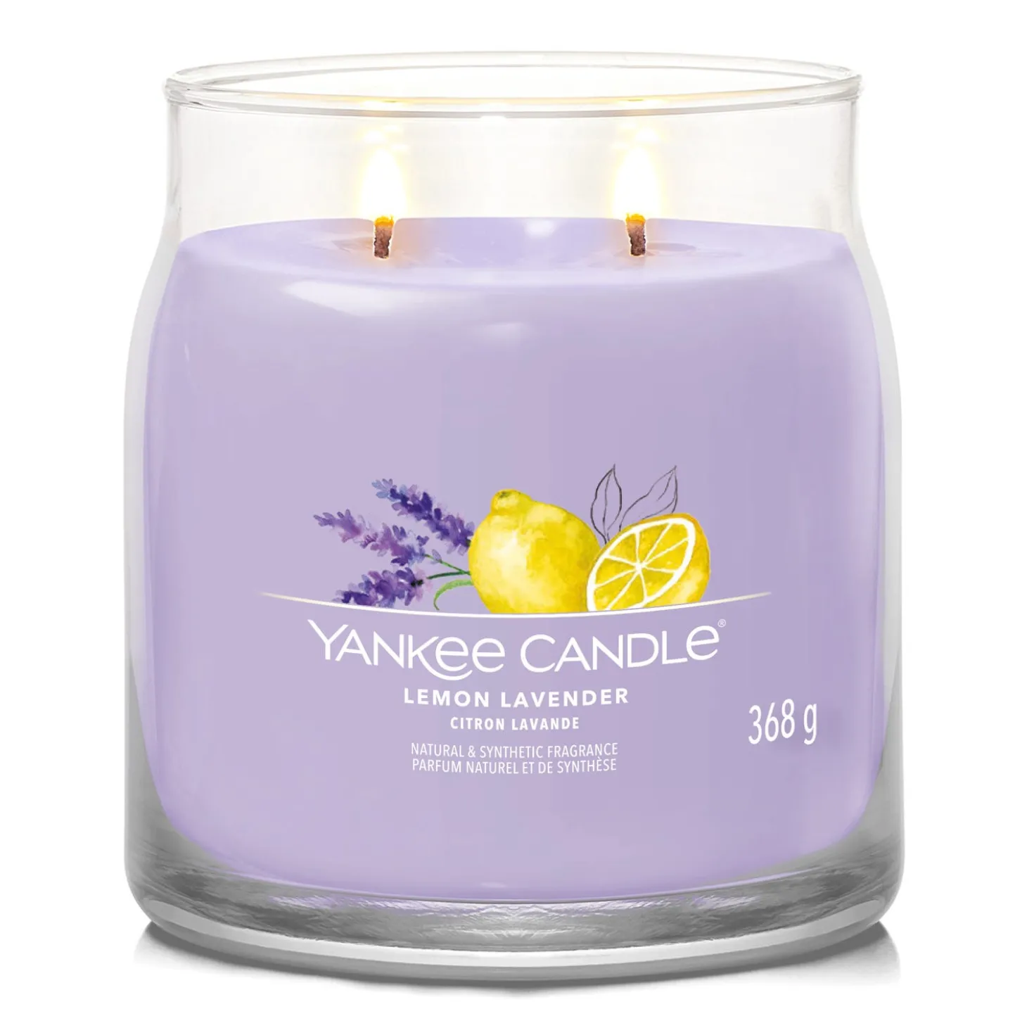 Lemon Lavender, candela in giara media Yankee Candle