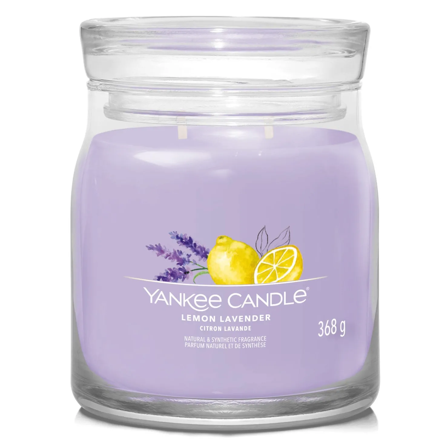 Lemon Lavender, candela in giara media Yankee Candle