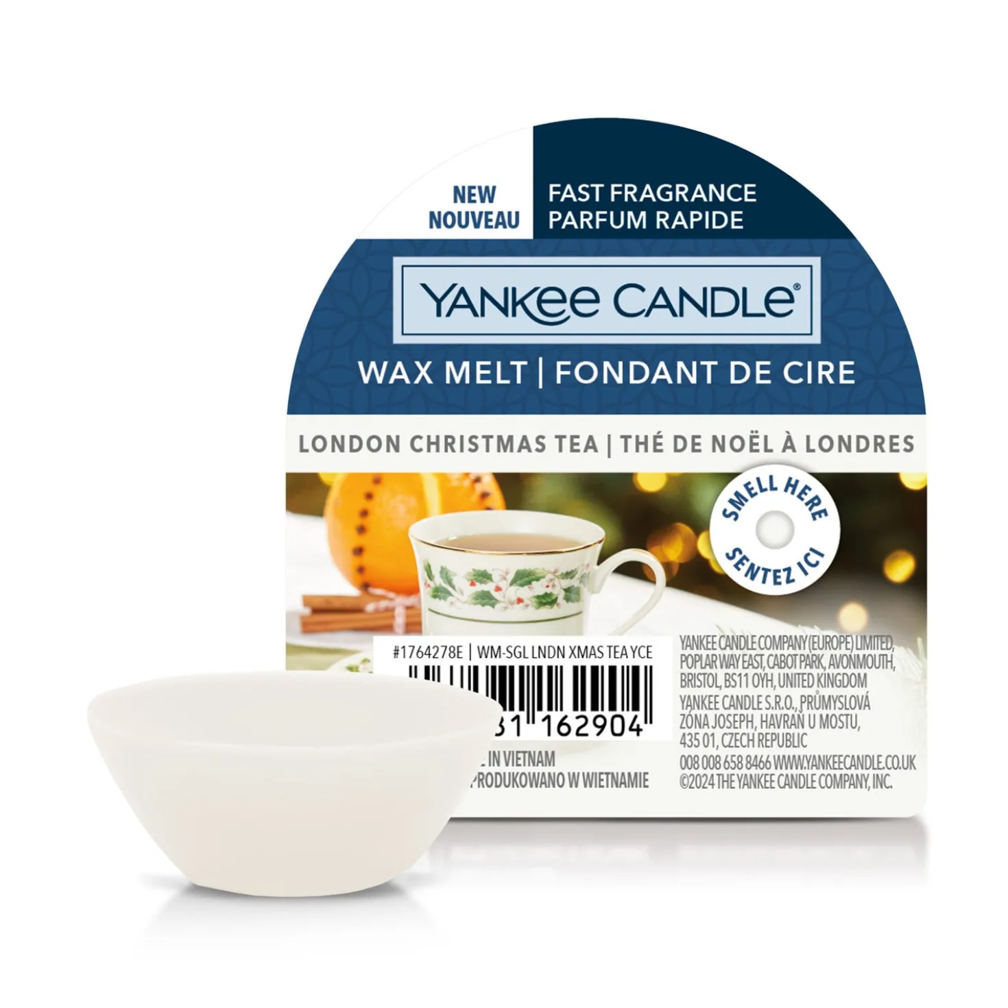 London Christmas Tea, cera Yankee Candle per bruciatore