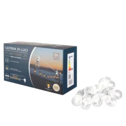 Luci da esterno 10 lampadine led a sfera bianco naturale