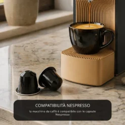 Macchina caffè antracite 1200 W compatibile Nespresso
