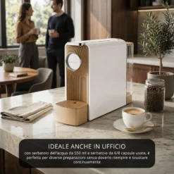 Macchina caffè bianca 1200 W compatibile Nespresso