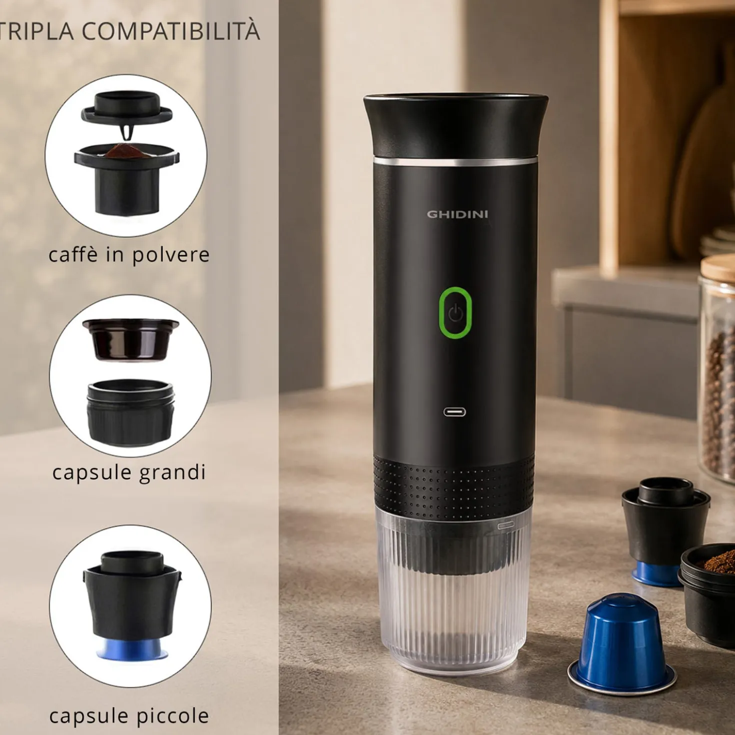 Macchina da caffè espresso portatile Ghidini
