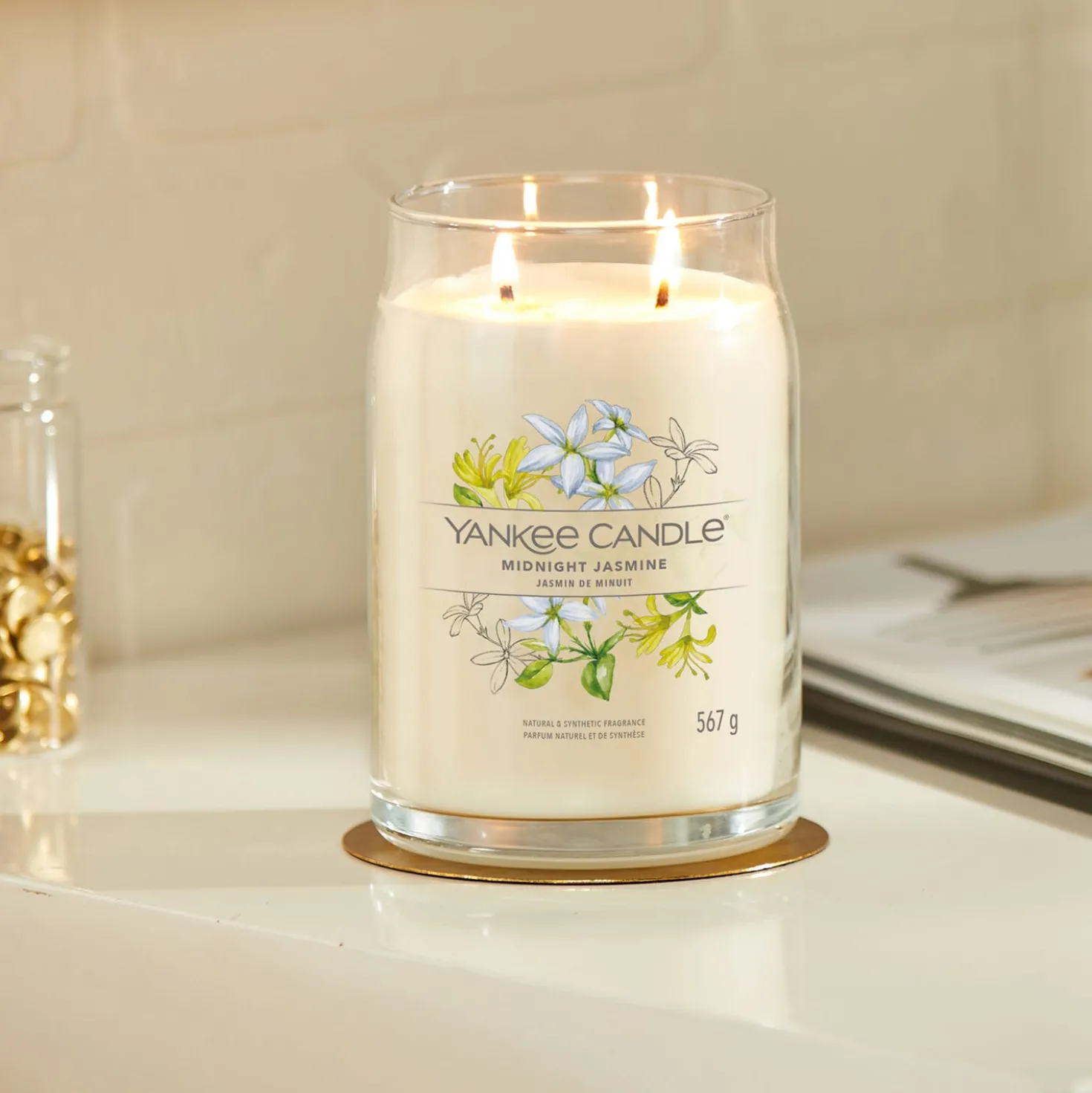 Midnight Jasmine, candela in giara grande Yankee Candle