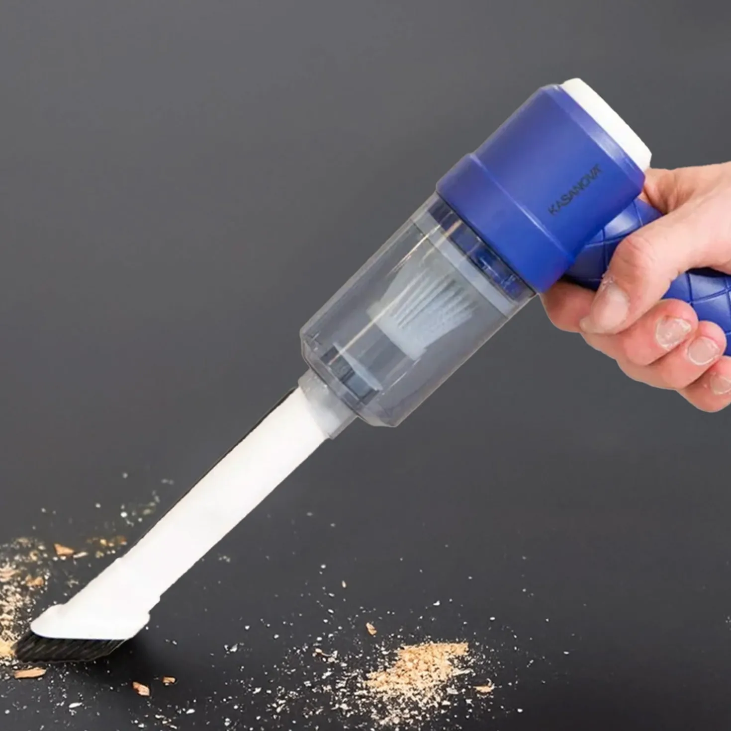 Mini aspiratore 2 in 1 senza fili blu