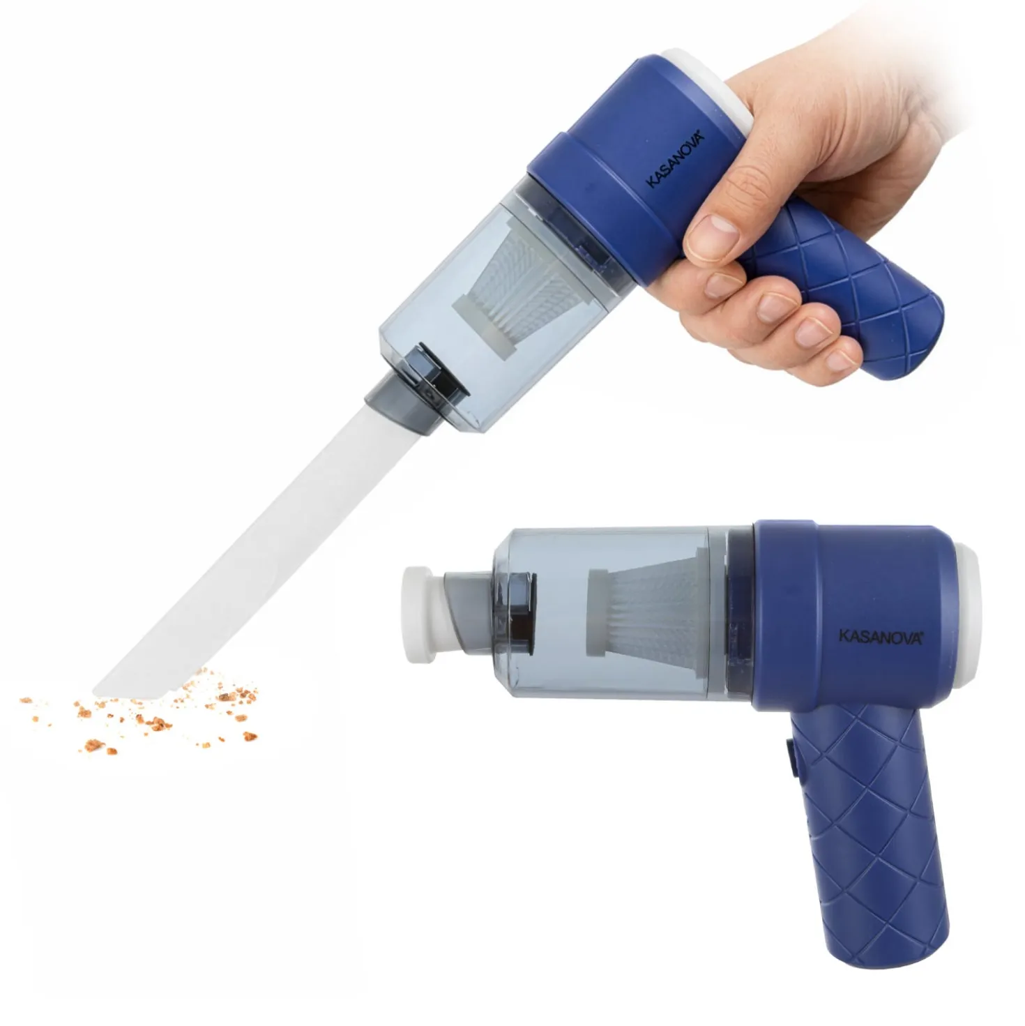 Mini aspiratore 2 in 1 senza fili blu