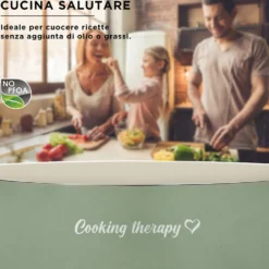 Mini casseruola 12 cm avocado Cooking Therapy con coperchio