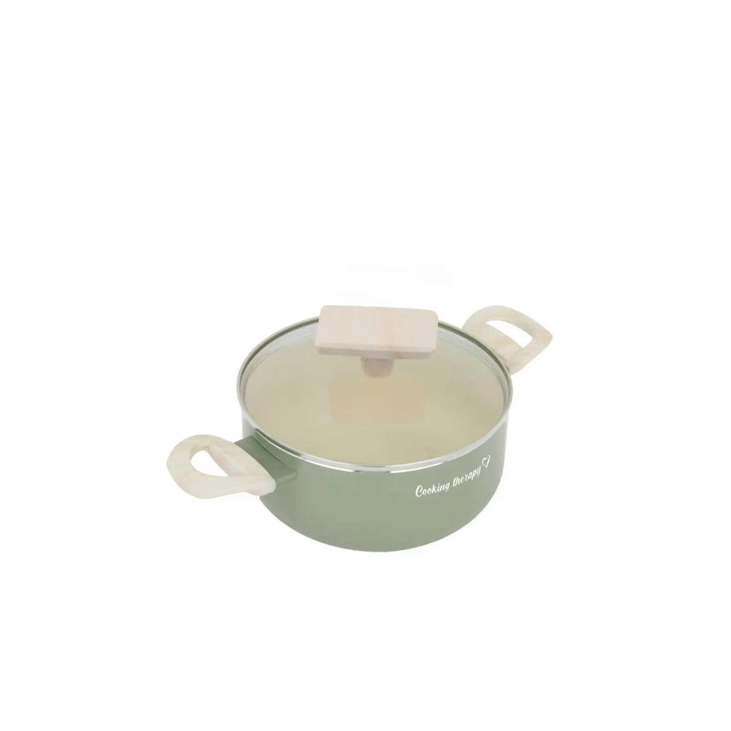 Mini casseruola 12 cm avocado Cooking Therapy con coperchio