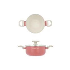 Mini casseruola 12 cm corallo Cooking Therapy con coperchio