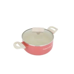 Mini casseruola 16 cm corallo Cooking Therapy con coperchio