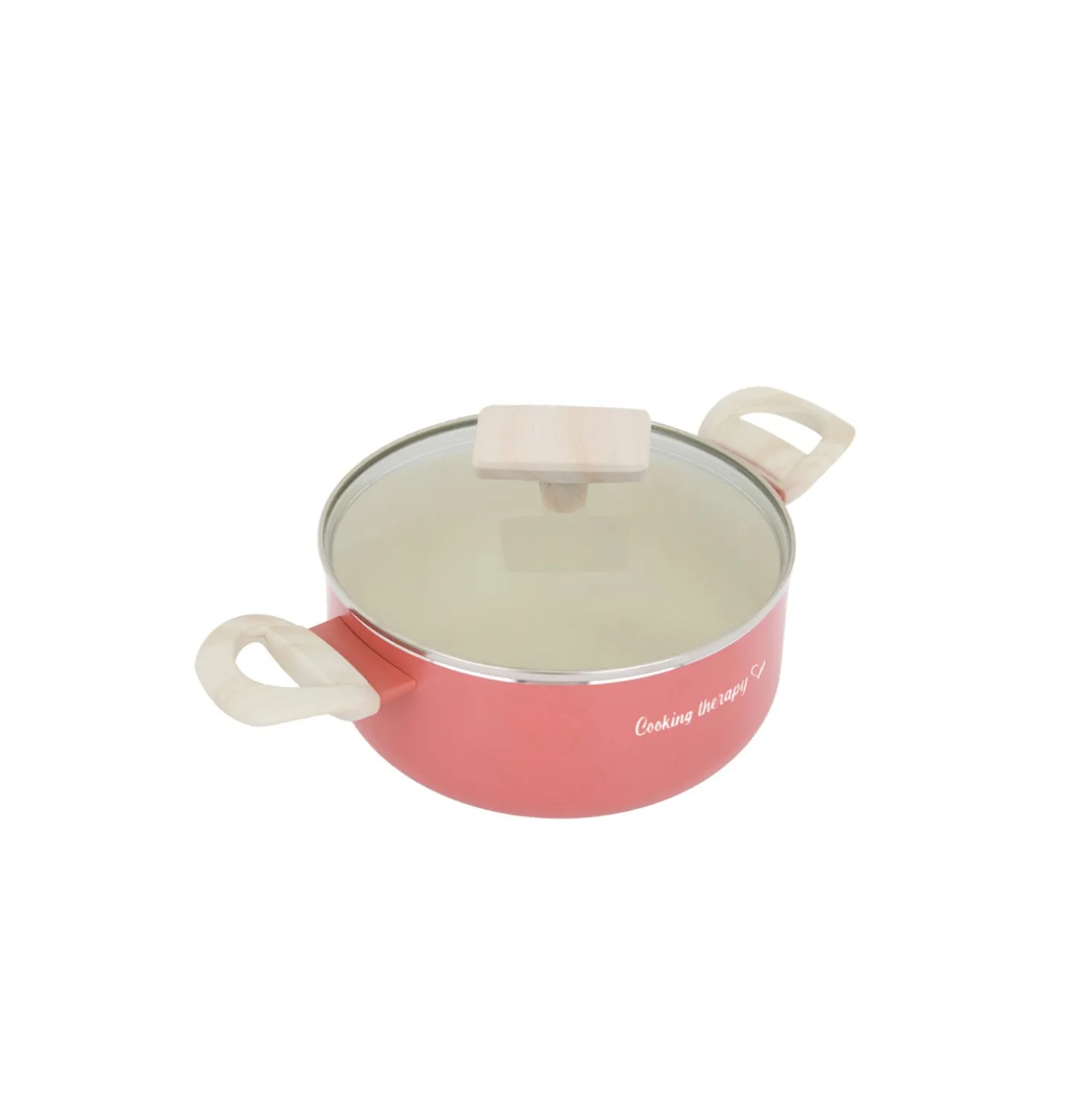 Mini casseruola 16 cm corallo Cooking Therapy con coperchio