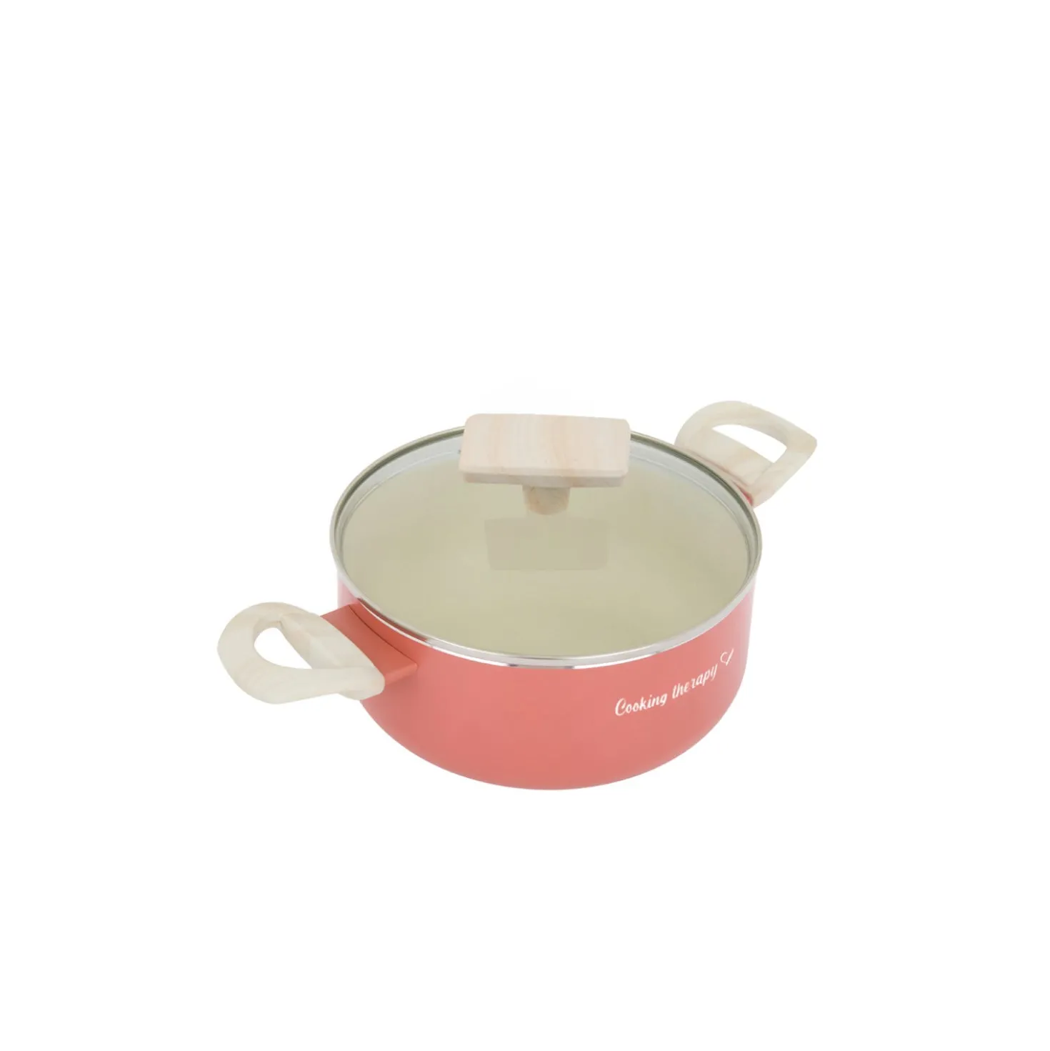 Mini casseruola 14 cm corallo Cooking Therapy con coperchio