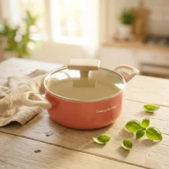 Mini casseruola 14 cm corallo Cooking Therapy con coperchio