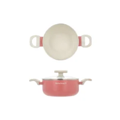 Mini casseruola 14 cm corallo Cooking Therapy con coperchio