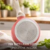 Mini casseruola 12 cm corallo Cooking Therapy un manico e coperchio