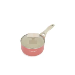 Mini casseruola 12 cm corallo Cooking Therapy un manico e coperchio