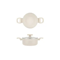 Mini casseruola 12 cm sabbia Cooking Therapy con coperchio