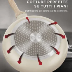 Mini casseruola 12 cm sabbia Cooking Therapy con coperchio