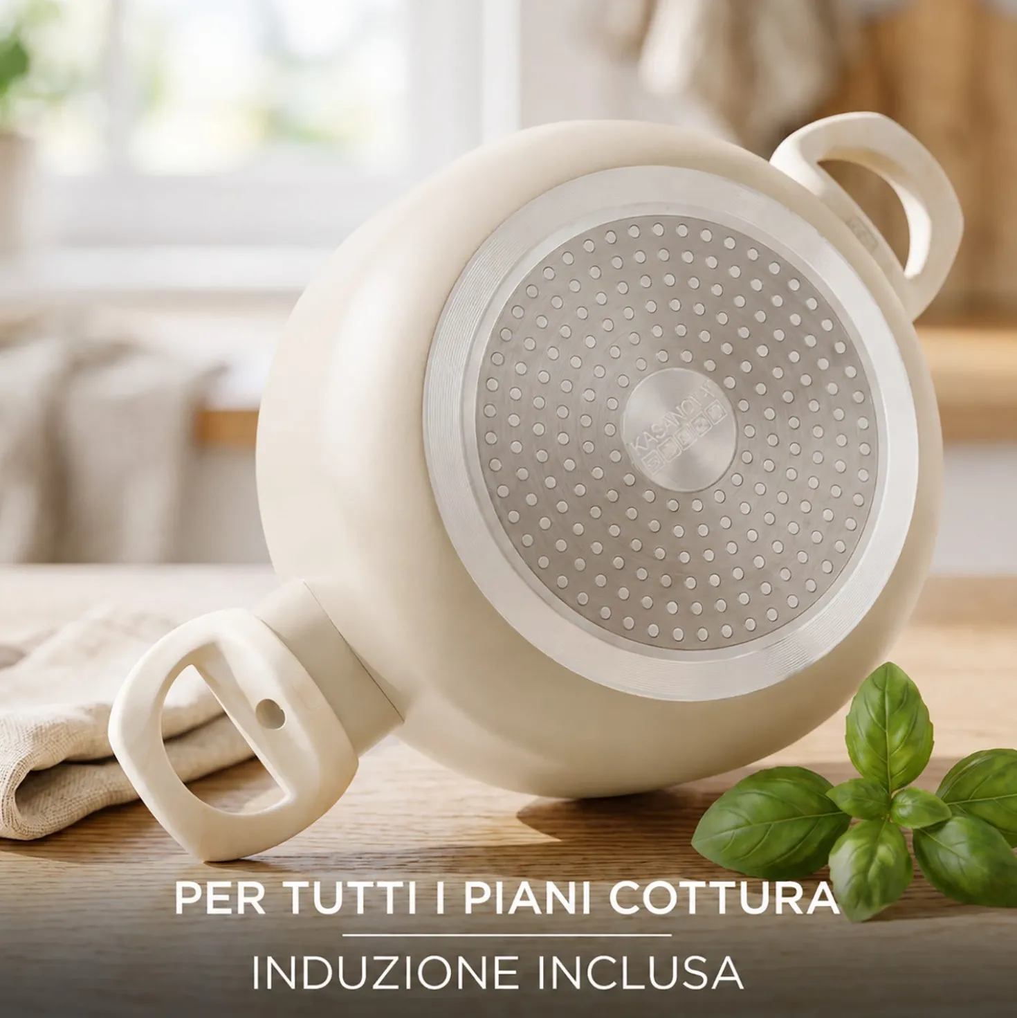 Mini casseruola 12 cm sabbia Cooking Therapy con coperchio