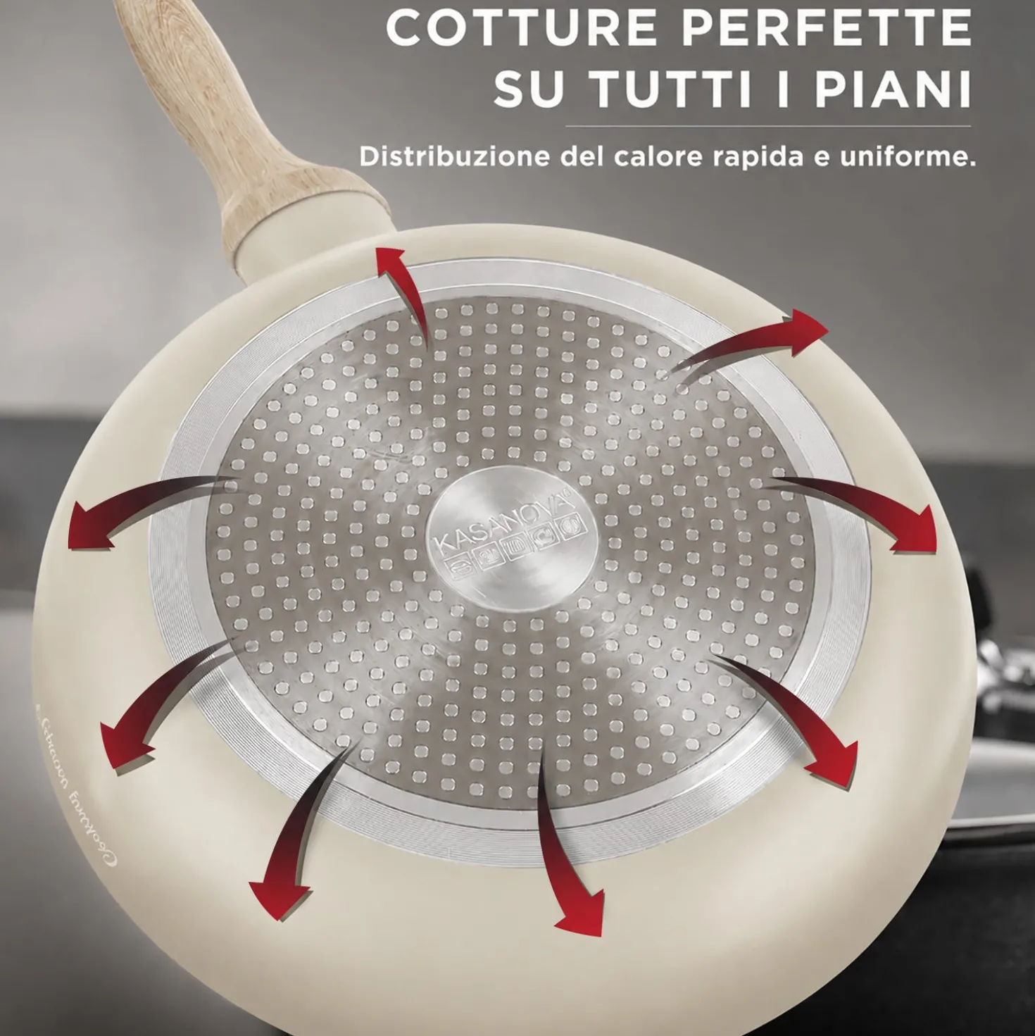 Mini casseruola 14 cm sabbia Cooking Therapy con coperchio
