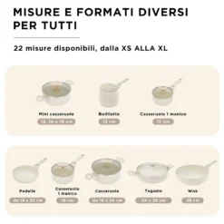 Mini casseruola 12 cm sabbia Cooking Therapy un manico e coperchio