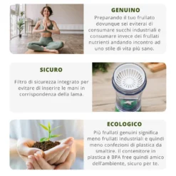 Mini frullatore portatile senza fili 350 ml verde