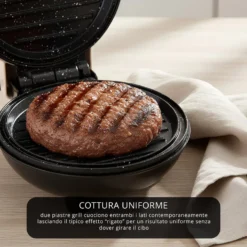 Mini piastra grill 12 cm tortora