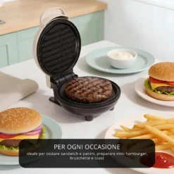 Mini piastra grill 12 cm tortora