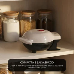 Mini piastra grill 12 cm tortora