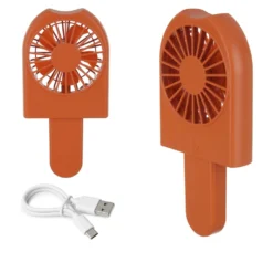 Miniventilatore ghiacciolo arancione ricaricabile
