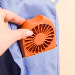 Miniventilatore ghiacciolo arancione ricaricabile