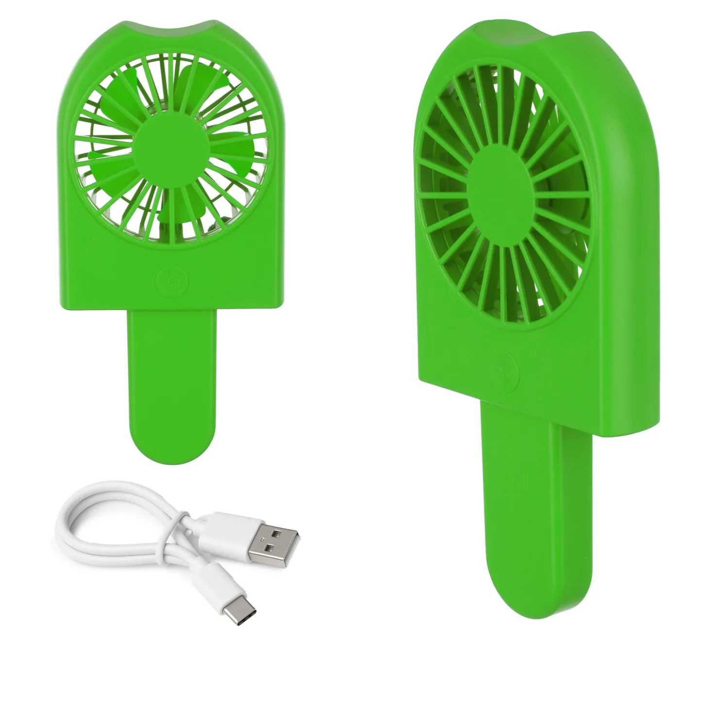 Miniventilatore ghiacciolo verde ricaricabile