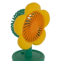 Mini ventilatore senza fili fiore giallo