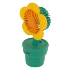 Mini ventilatore senza fili fiore giallo