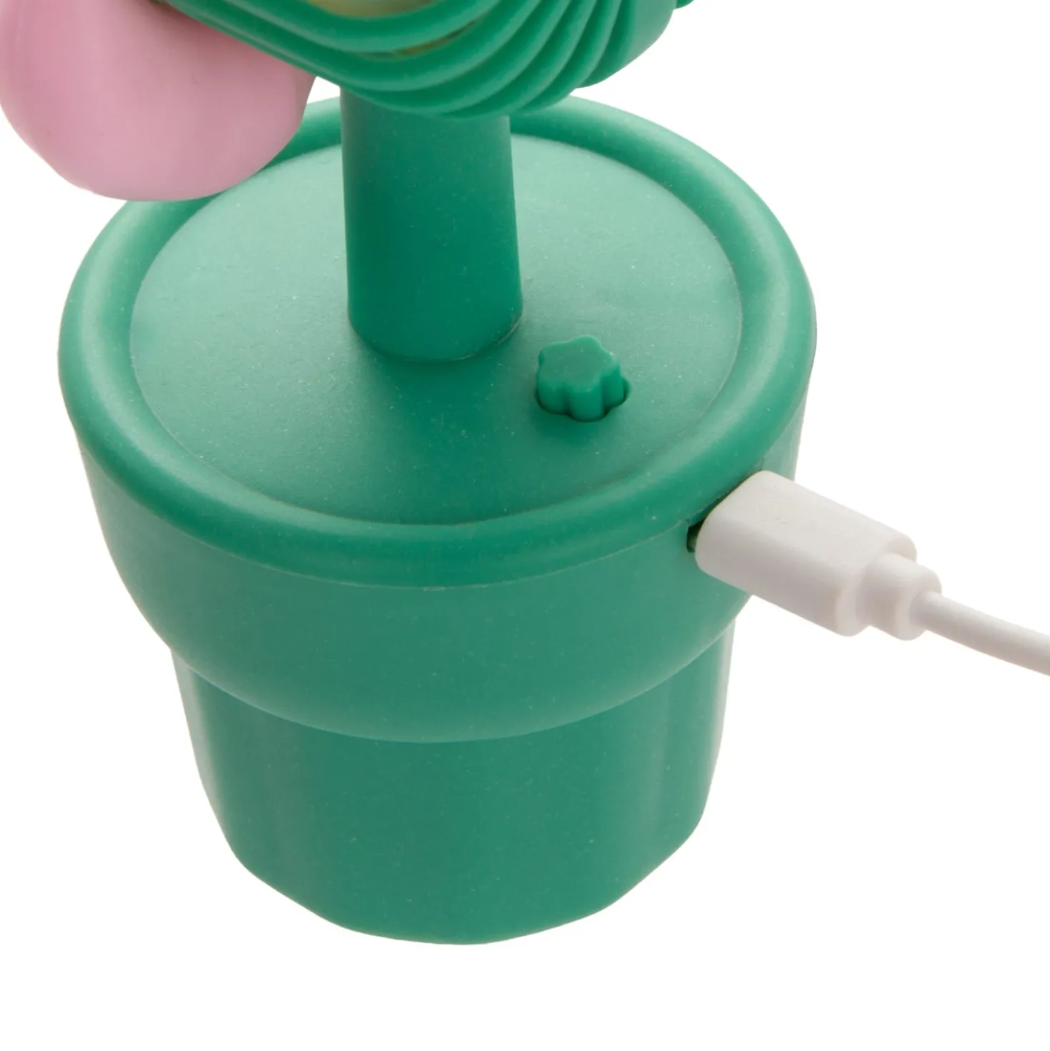 Mini ventilatore senza fili fiore rosa