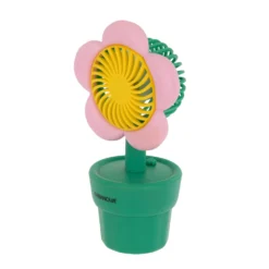Mini ventilatore senza fili fiore rosa