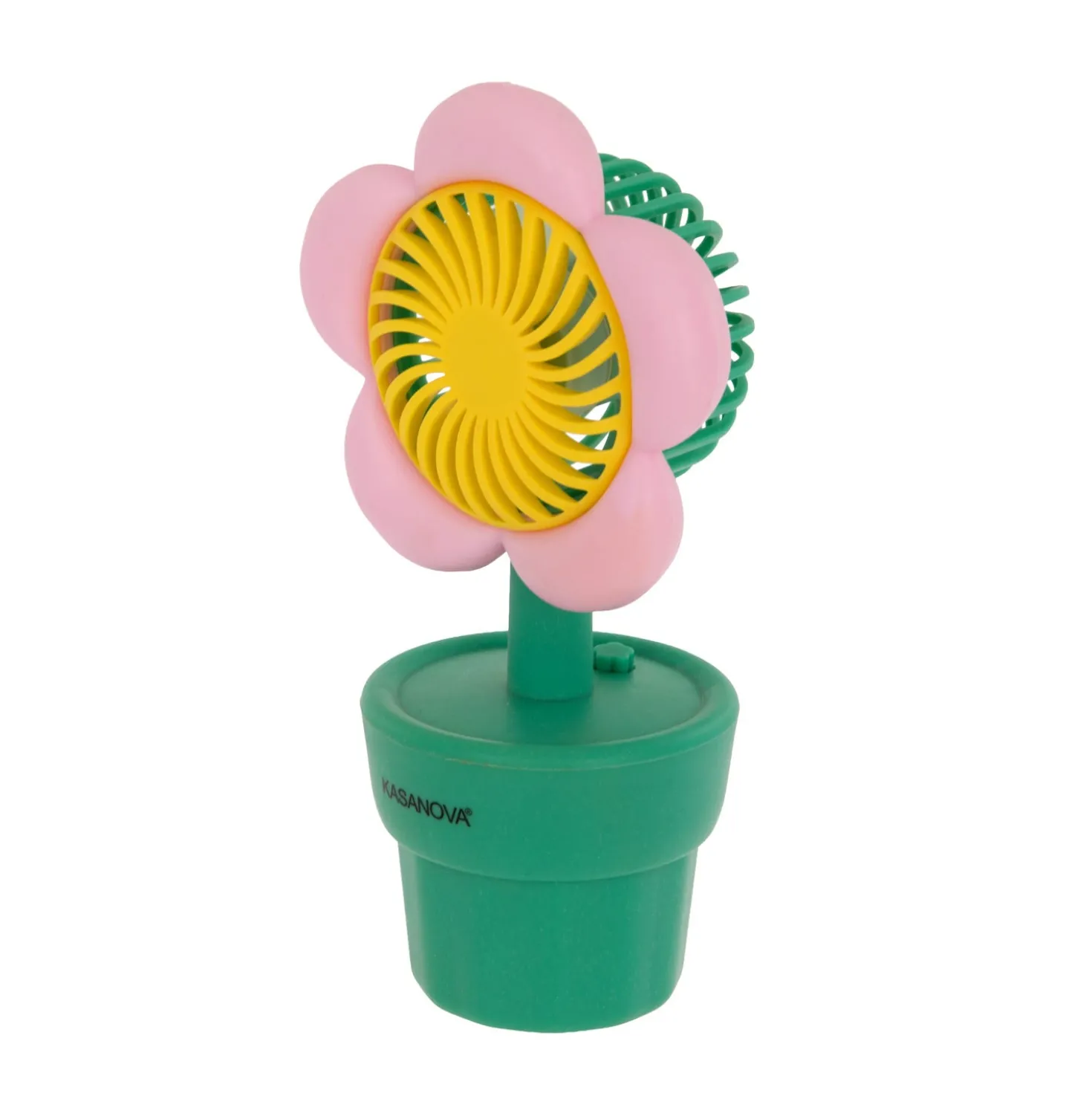Mini ventilatore senza fili fiore rosa