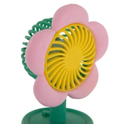 Mini ventilatore senza fili fiore rosa