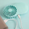 Miniventilatore tascabile con specchio led azzurro