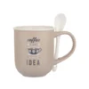 Mug caffè beige 400 ml con cucchiaino